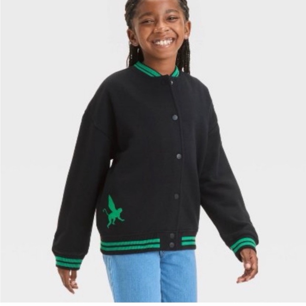 Girls Size XL Wicked Defy Gravity Black Bomber Jacket - Picture 7 of 7